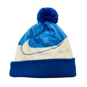 Nike Blue & Gray Therma Beanie Hat Youth Unisex OS